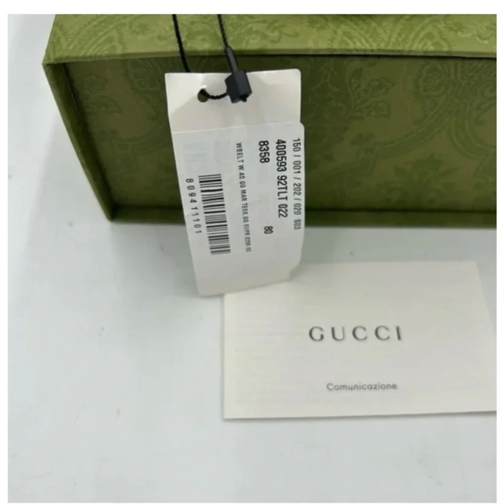 Unisex Gucci GG Marmont, Supreme leather/canvas belt size 80 cm/32 inches